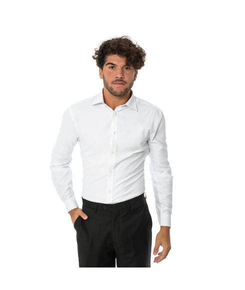 camisa manga longa social masculina slim fit