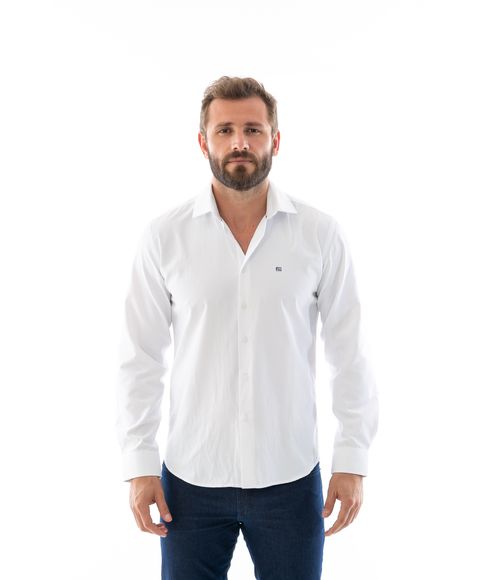 camisa social masculina branca lisa